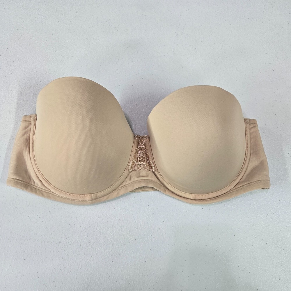 Vanity Fair Women Bra 38C Beige Underwire Lightly Lined NO STRAPS 74380
